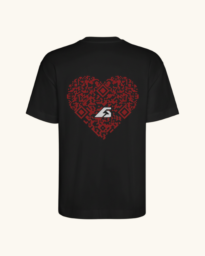 COR Camiseta con QR personalizable, color Negro