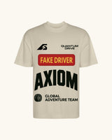 FAKE DRIVER — camiseta arena estilo motorsport, drop edición limitada, vista frontal | Axiom Studio