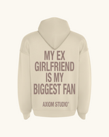 EX-GIRLFRIEND — sudadera streetwear «My Biggest Fan» en angora, vista frontal | Axiom Studio