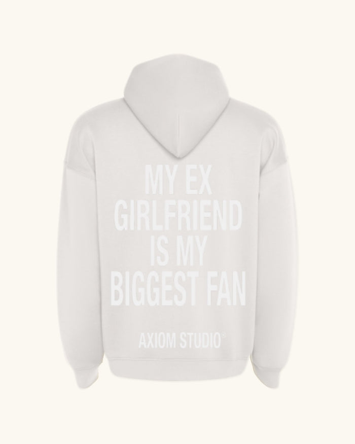 EX-GIRLFRIEND Sudadera "My Biggest Fan", color Blanco vintage
