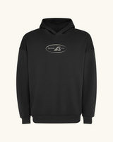 EX-GIRLFRIEND — sudadera streetwear «My Biggest Fan» en negro, detalle del diseño | Axiom Studio