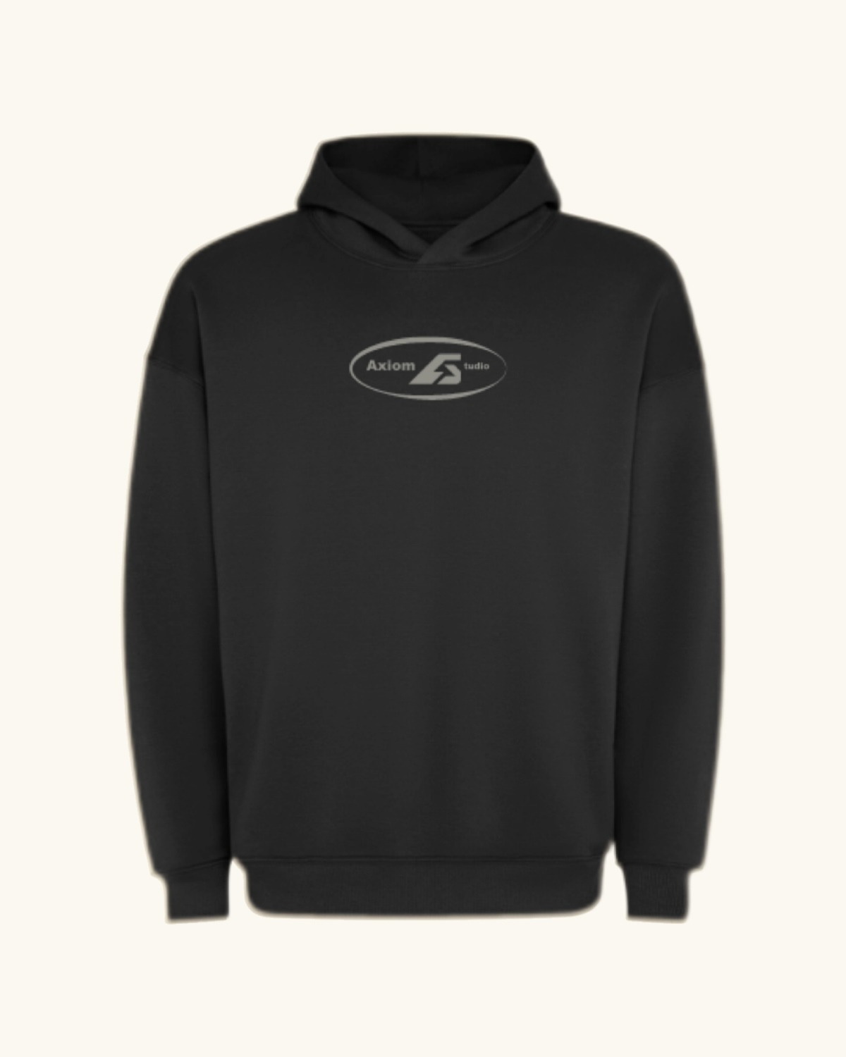 EX-BOYFRIEND — sudadera streetwear «My Biggest Fan» en negro, detalle del diseño | Axiom Studio