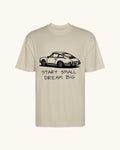 DREAM IT — camiseta arena estilo motorsport, drop edición limitada, vista frontal | Axiom Studio