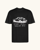 DREAM IT — camiseta negro estilo motorsport, drop edición limitada, vista frontal | Axiom Studio