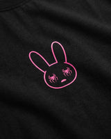Detalle del estampado de la espalda de la camiseta SOBETEO SPIDER negra